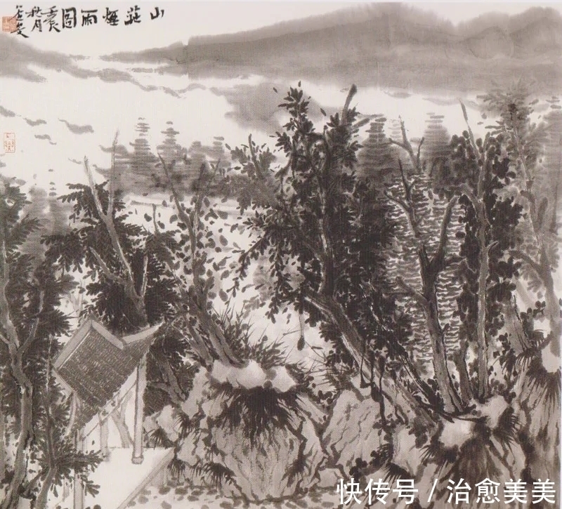 水墨山水画$中国美院|二十多年来,他的水墨山水画影响了众多青年创作者