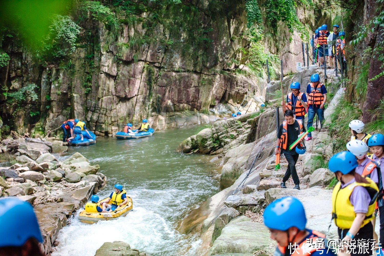 何洛洛|张彬彬何洛洛湿身啦！《极限挑战》最新取景地——安吉仙龙峡
