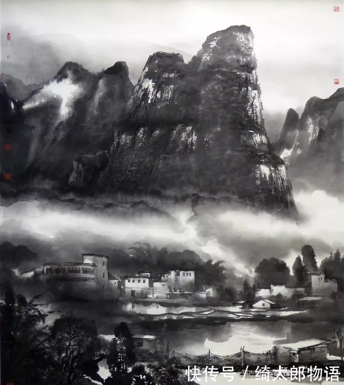 陈辉!有光影的水墨山水画,见过吗?