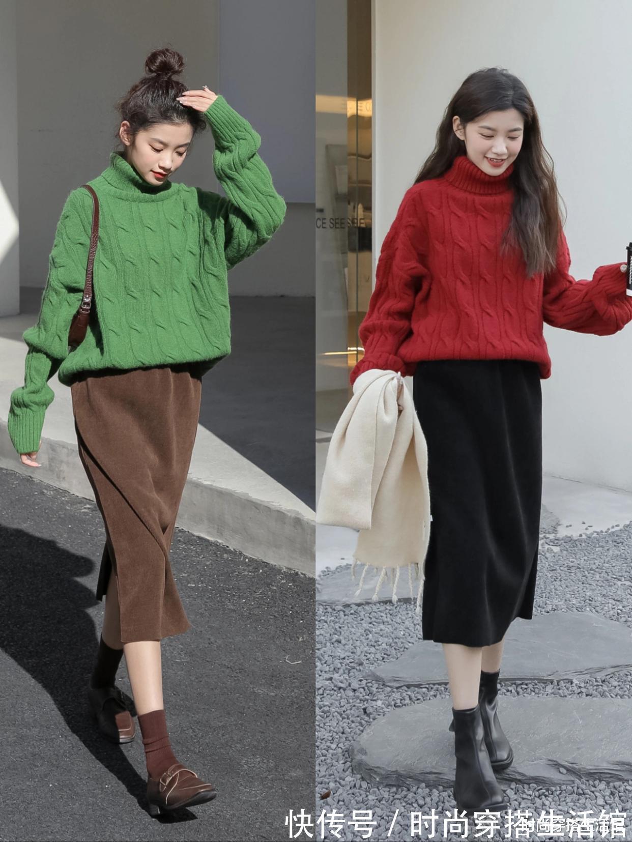阔腿裤|冬天的毛衣不要随便搭,4个显高公式和1个总结,穿出满满高级感