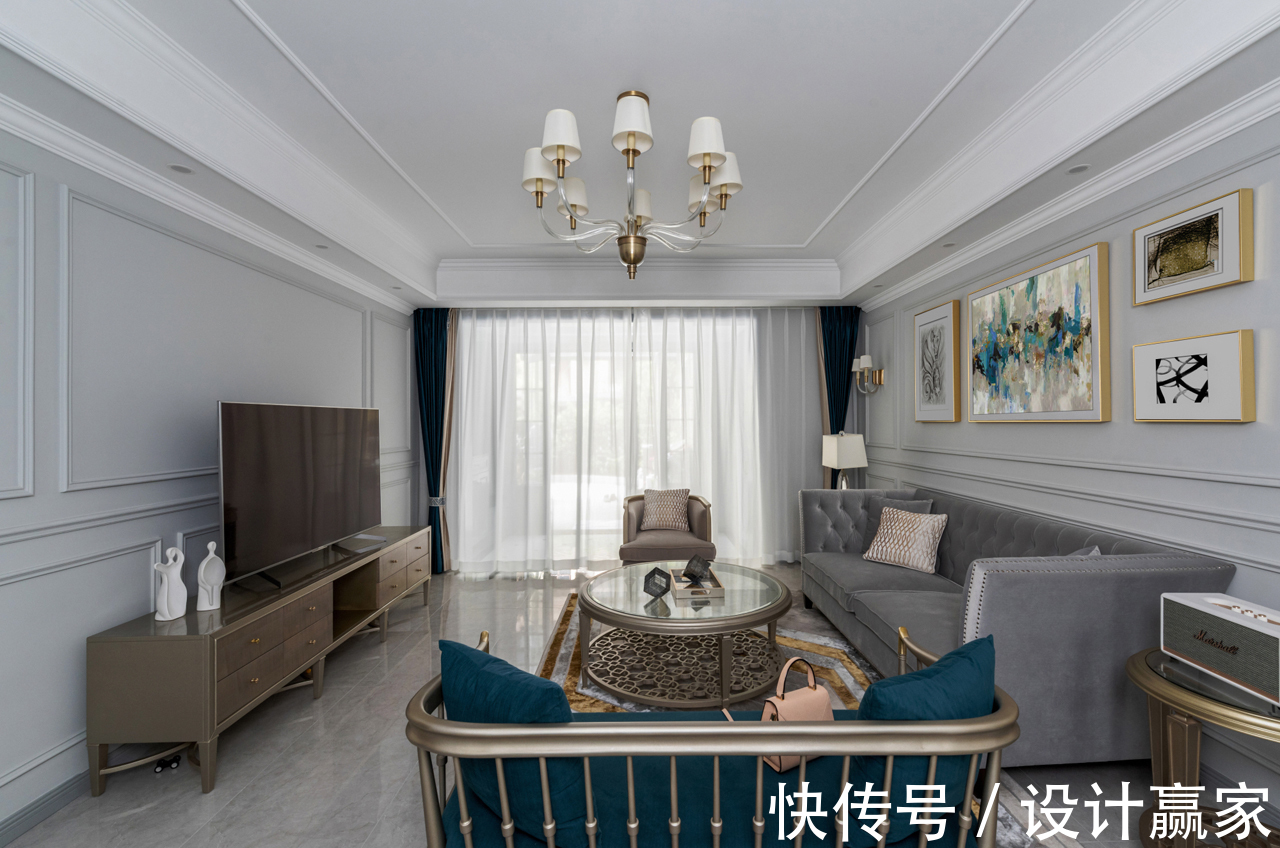 时尚|297㎡时尚美宅,华丽优雅的简美轻奢风,晒晒现场照