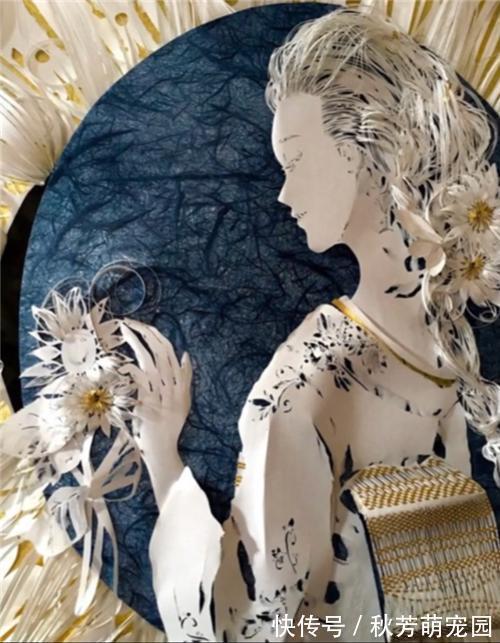 光影@日本妹子把白纸刻成玻璃杯,连水珠都能看见,裸眼3D还能这么玩?