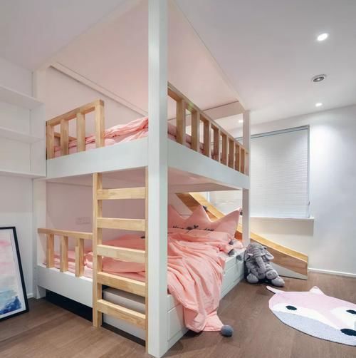 空间|孩子喜欢的双层高低床，不仅童趣满满，还是节省空间的能手！