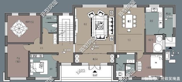 占地面积|农村别墅怎么盖才好看挑空客厅+套卧,这8套图纸25万起建!