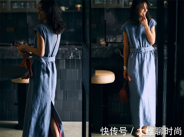 连衣裙 会穿的女人，基本款也能穿出高级感，极简穿搭凸显迷人的魅力