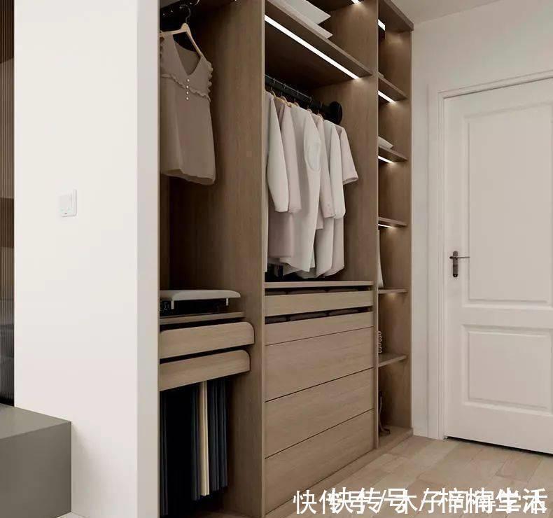 餐桌|女孩的40㎡小家：玄关布置衣帽间，岛台连接餐桌，一人住真惬意！