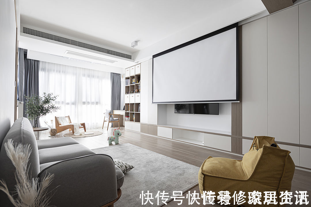 门洞|“穷装”反而更干净舒适,103㎡色调高度统一,耐看极了