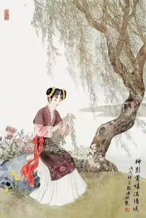 人物画&贾维泽：彭连熙工笔仕女画