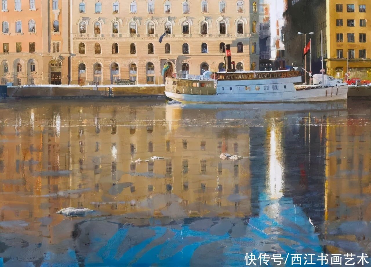 克拉科夫$这位瑞典水彩画家把海边的石头质感画得好极了