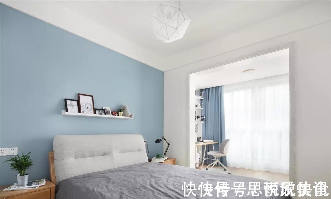 北欧风|127㎡休闲北欧风,卫生间超大的镜面柜,舒适明亮