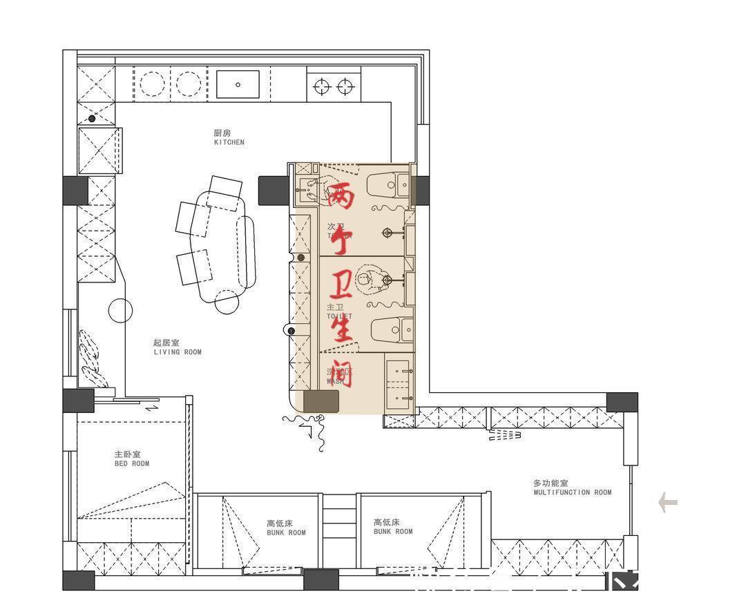收纳|佩服!她把仅55㎡的家重新改造,有“4室”两卫,老破小逆袭成功