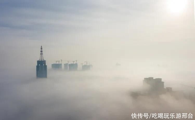 平流雾|美如仙境！邢台城市上空现平流雾景观