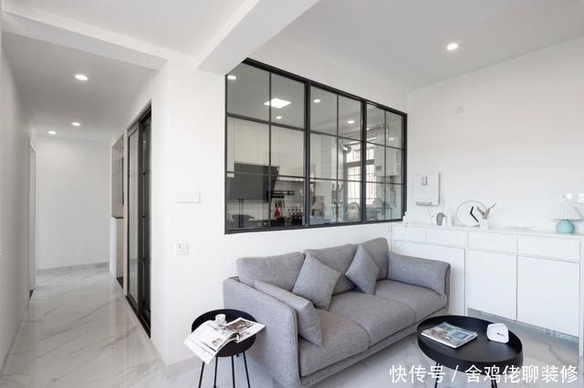 厨房|76㎡老破小,竟有4室1厅,可以住下一家五口,黑白灰简约实用