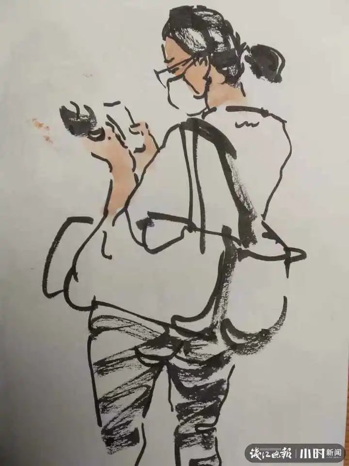 地铁|3年画了12000多幅!地铁早晚高峰上,他画了这些偶遇的人