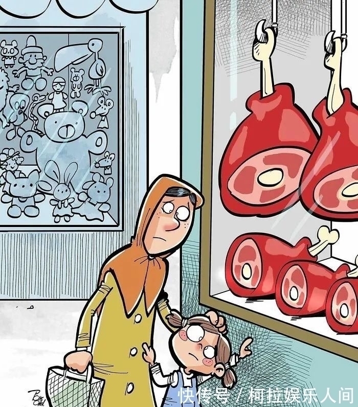 插画&40岁伊朗插画家,创作讽刺人性的插画,震撼众人