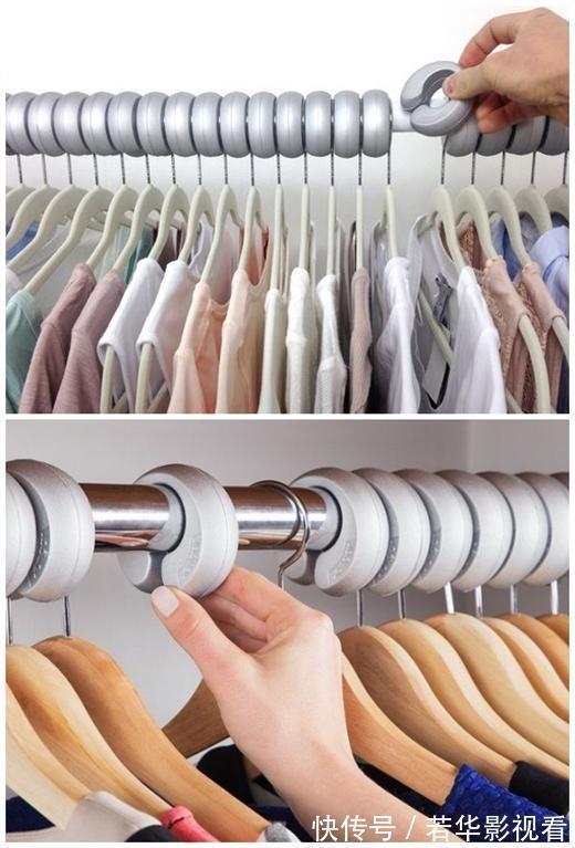 实用|衣杆上绕一圈圈钢丝,才不是多此一举,楼梯下挂衣拿放自如,实用