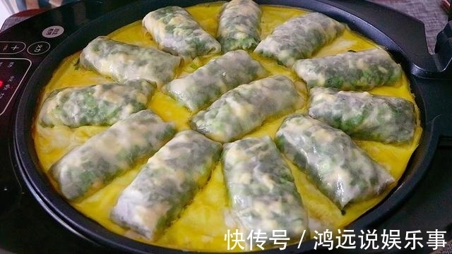 韭菜卷|10分钟懒人早餐,1把韭菜5个鸡蛋,不和面不揉面,薄皮大馅超解馋