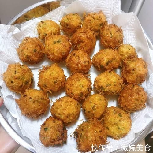 营养又美味的炸素丸子,粉丝与胡萝卜的新吃法,新奇搭配,味道绝美