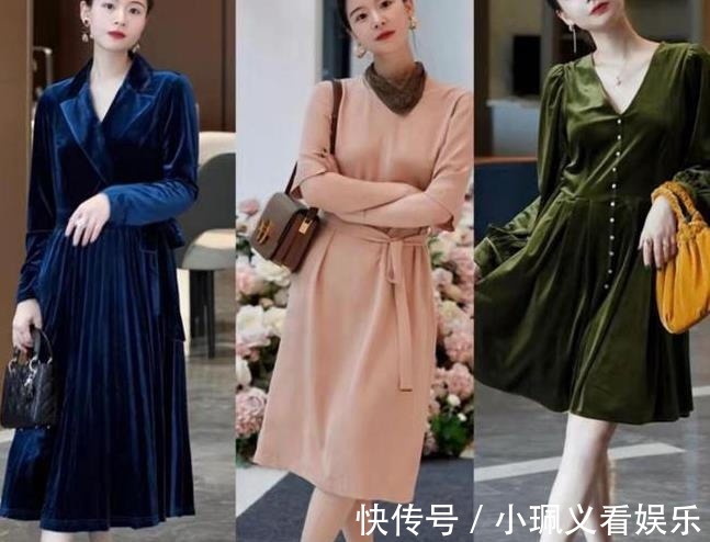 连衣长裙 轻熟女人的时尚、优雅的穿搭，彰显熟龄气质的美感