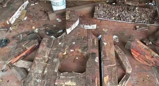 便宜货|花十几万买套红木家具,里面却用红砖填充的商家却问谁让你拆开的