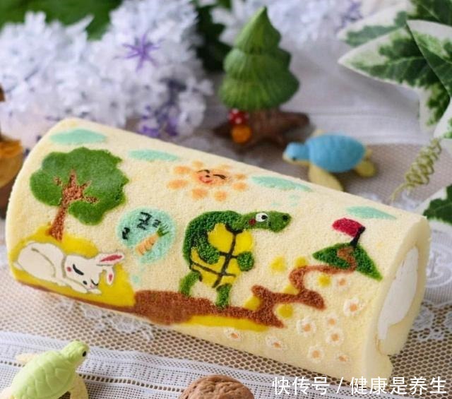不忍下口的彩绘蛋糕卷,治愈你的小情绪!