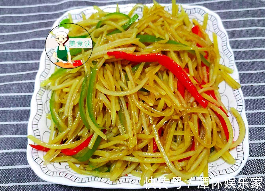 酸甜|凉拌土豆丝,第一步先焯水就错了,大厨教您一招,土豆丝爽脆不黑