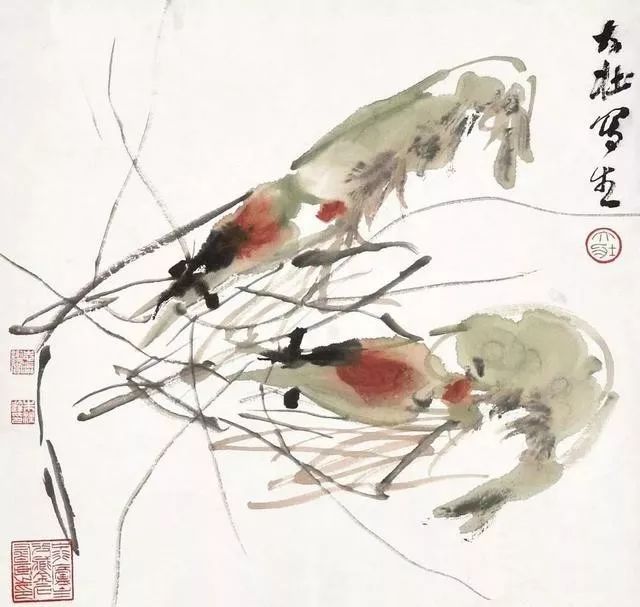 华新罗&张大壮：人淡如菊，以“没骨法”画虾，自创一格