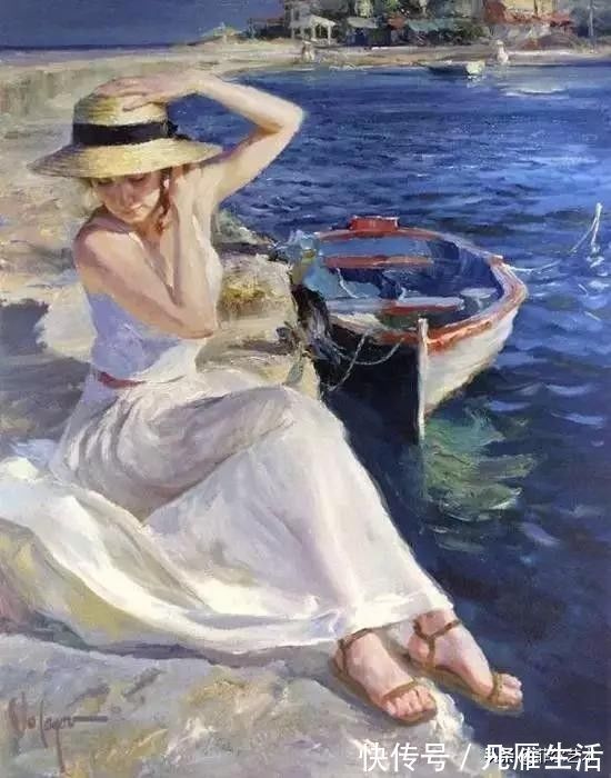 列宾#俄罗斯艺术家油画中的美女,温婉知性的魅力女神