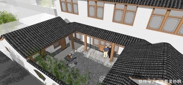 富贵牡丹|惊艳全村，这处自建四合院设计，堪称自建典范！
