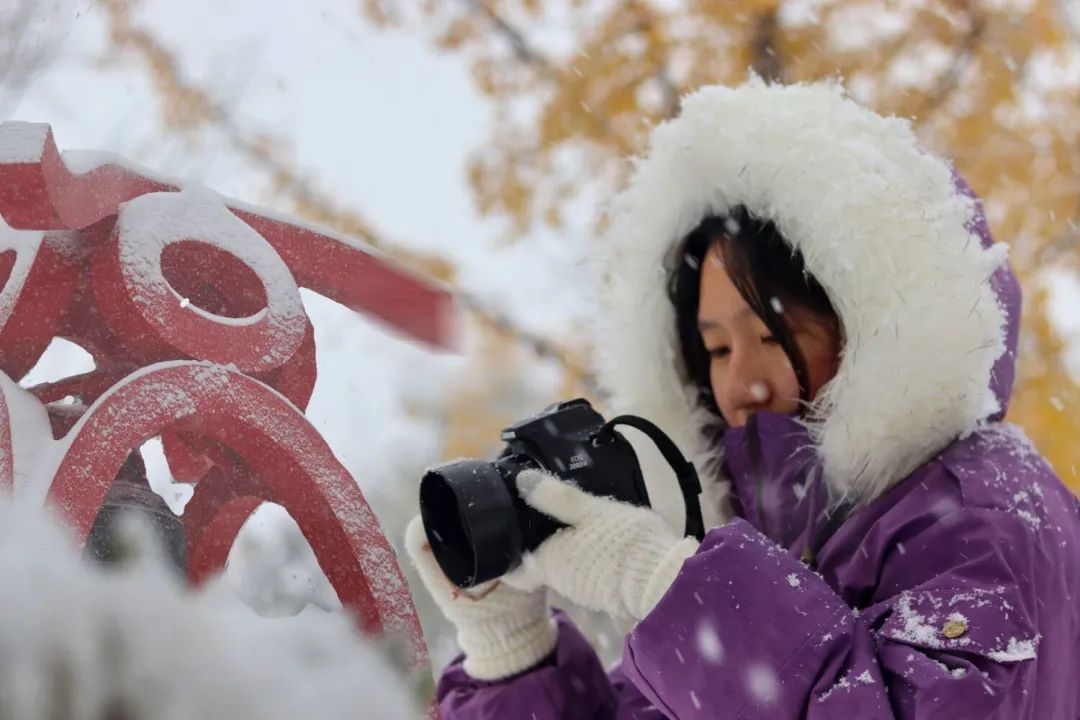 山东交通学院|千里一色！山东高校的“初雪”遇上“立冬”，浪漫绝绝子！