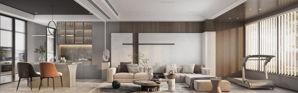 新中式|130㎡+顶楼54㎡的顶复式,没有红木与雕花的新中式,依然美到心底