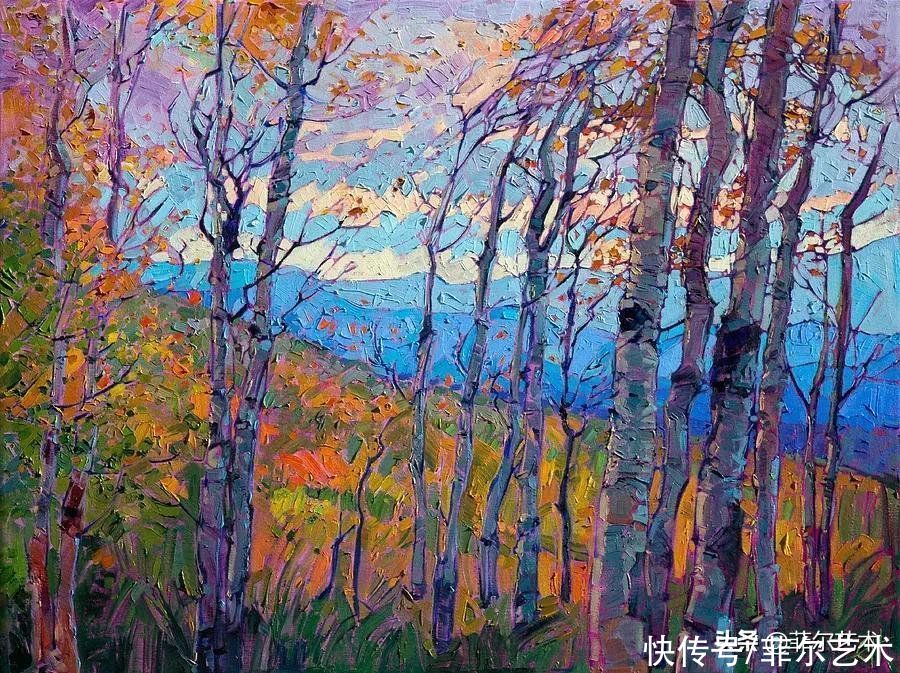 油画|美国女画家艾琳·汉森笔下色彩丰富的风景油画，美极了