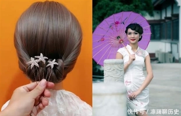 穿旗袍应该怎么编发？成品效果惊艳，网友：我缺的是发型吗？我缺的是头发！