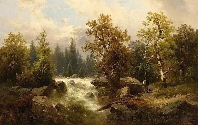 艺术家#奥地利艺术家的超美风景油画,领略大自然的宁静之美