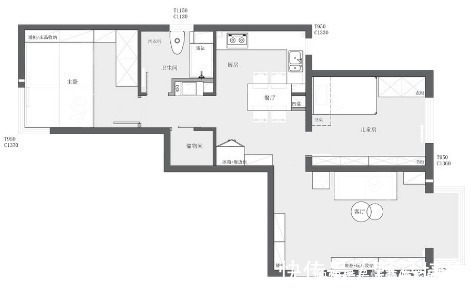 洗手盆|三口之家85㎡,坚持“去客厅化”设计,把空间都留给孩子