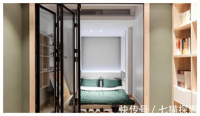 主卧室|50㎡学区房改造，清新自然，灵活通透，小户型也能拥有自在生活！
