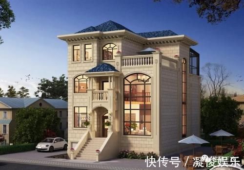 自建|农村自建三层别墅,面宽10米,5室1厅,还有阳光房,地下车库和大露台,真不错!