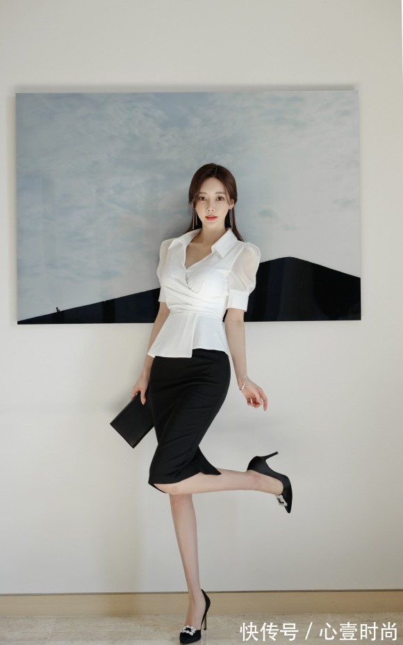 职业裙|女神孙允珠的时尚搭配:东欧气质婉约花凝优雅职业裙