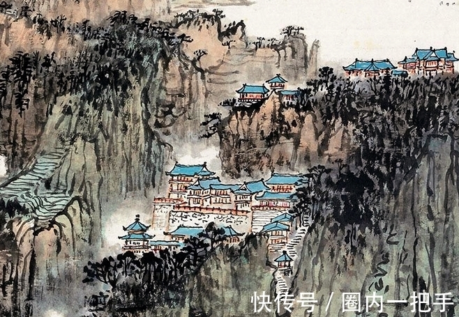 国画！壮美山河如画卷，钱松喦绘《江山胜概》