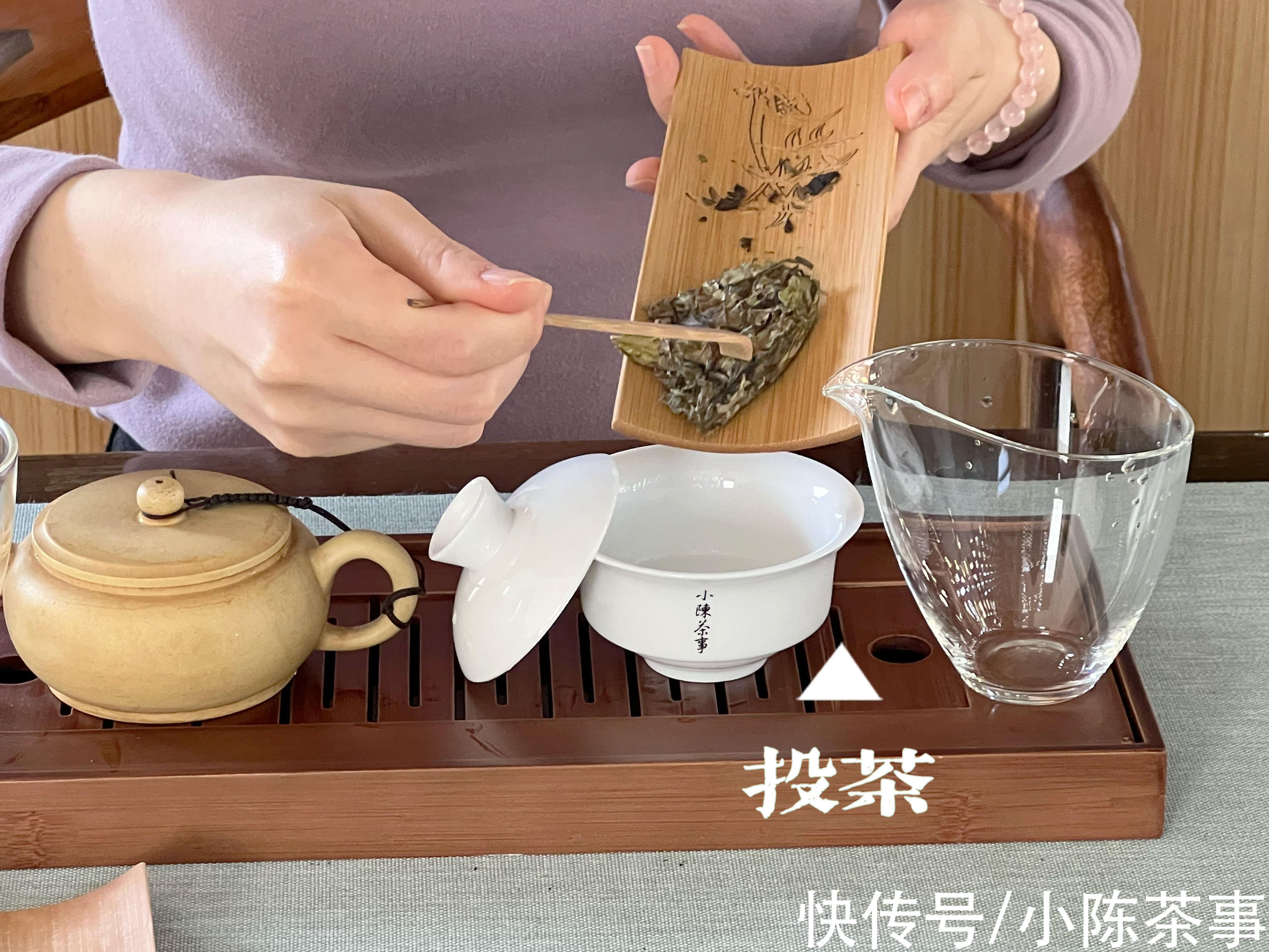 竹叶香#泡老白茶，紫砂壶与盖碗哪个更好用？村姑陈对比测评，告诉你答案