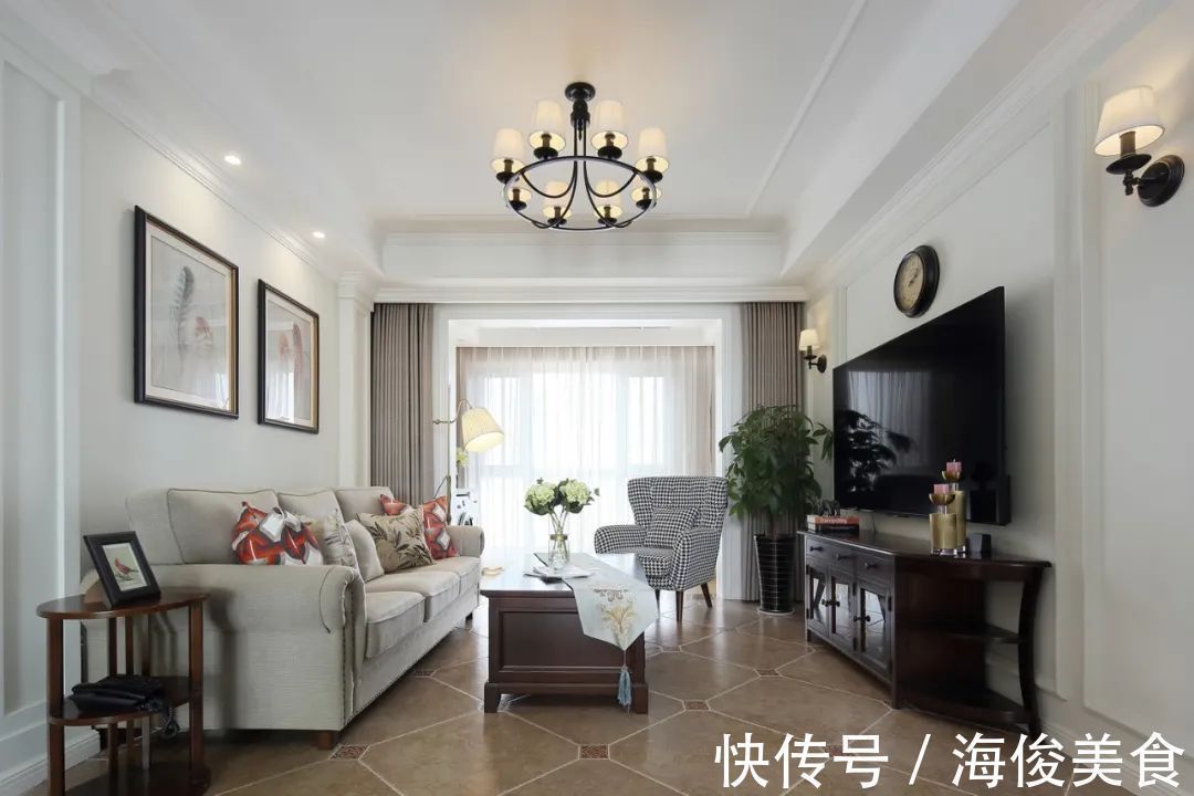 深木色|127㎡现代美式,安静优雅的空间,成熟+浪漫的布置,稳重舒适