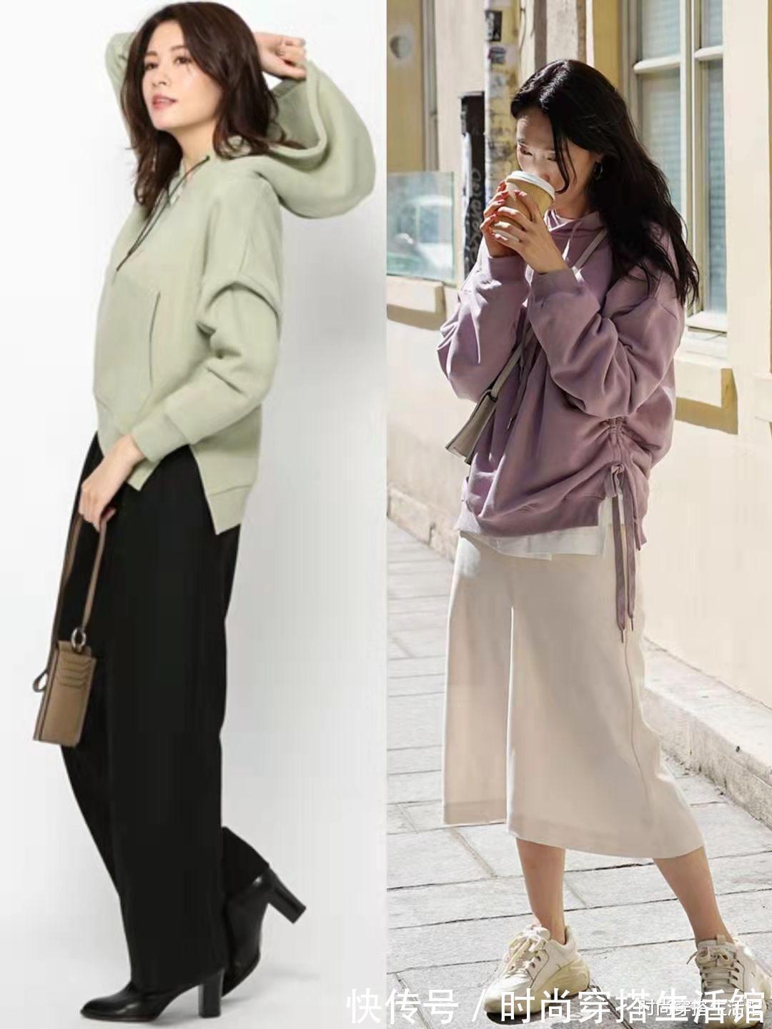 搭配 卫衣下面不要老配裤子,俗气!今年流行这样穿,时髦显高又显瘦
