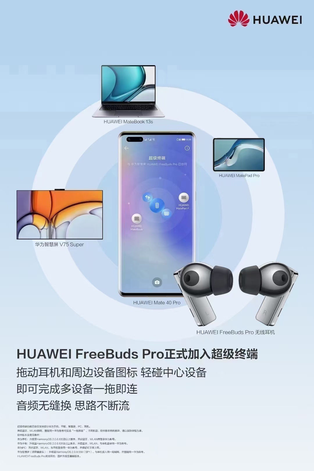 一拖|华为 FreeBuds Pro 加入鸿蒙系统超级终端，多设备一拖即连