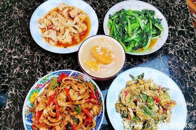 小厨|晒晒我家的上周晚餐,农村家庭自给自足,一周花了不到60元!