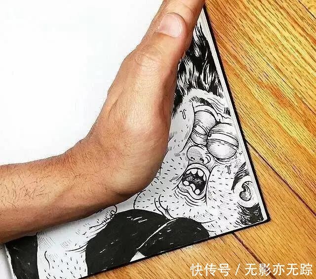 画面|真人和漫画互动他画完漫画，接着把画中人“暴打”了一顿