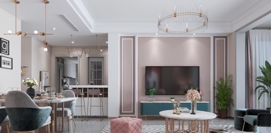 简欧风|140平简欧风四居室,营造典雅、自然、高贵的气质、浪漫的情调