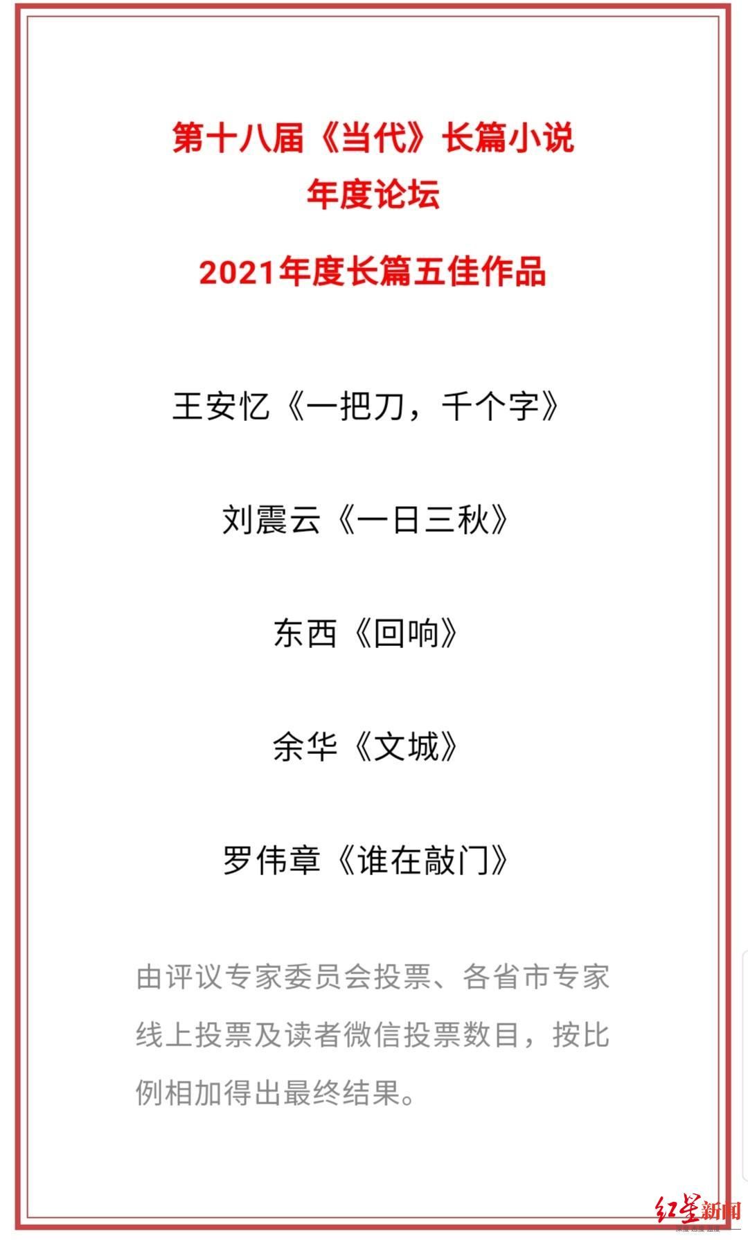 谁在敲门#入围五强！金榜领衔！和余华、王安忆一同上榜！罗伟章《谁在敲门》敲动谁心？