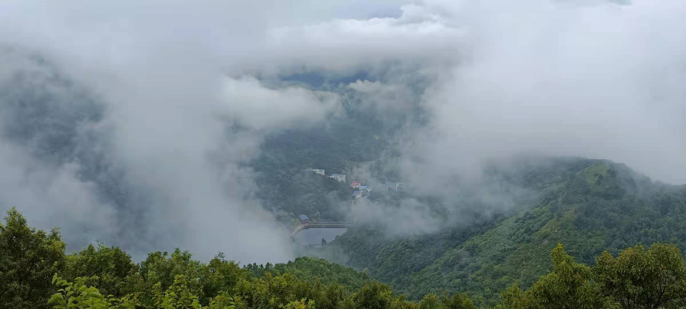 仙境|济南南山跑马岭再现云海景观,青山云海宛如仙境