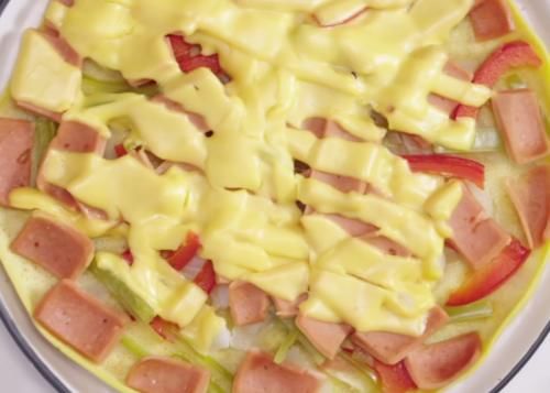 分享一款什锦鸡蛋披萨饼，简单好吃，营养美味，解馋的早餐美食