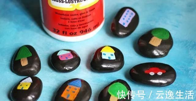 彩纸!捡些石头回家,再也不为手工课作业愁附5个DIY石头彩绘教程